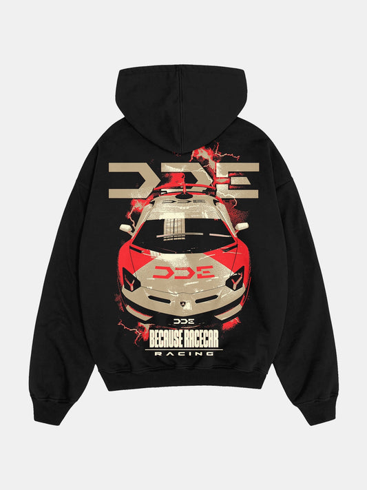 SVJ BECAUSE RACE CAR BLACK HOODIE