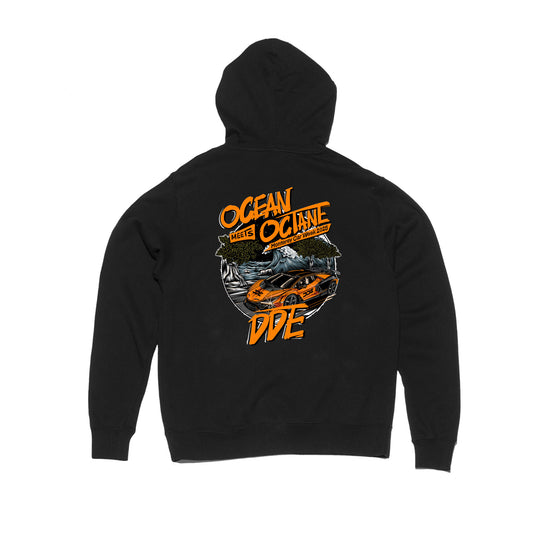 OCEAN MEETS OCTANE BLACK HOODIE