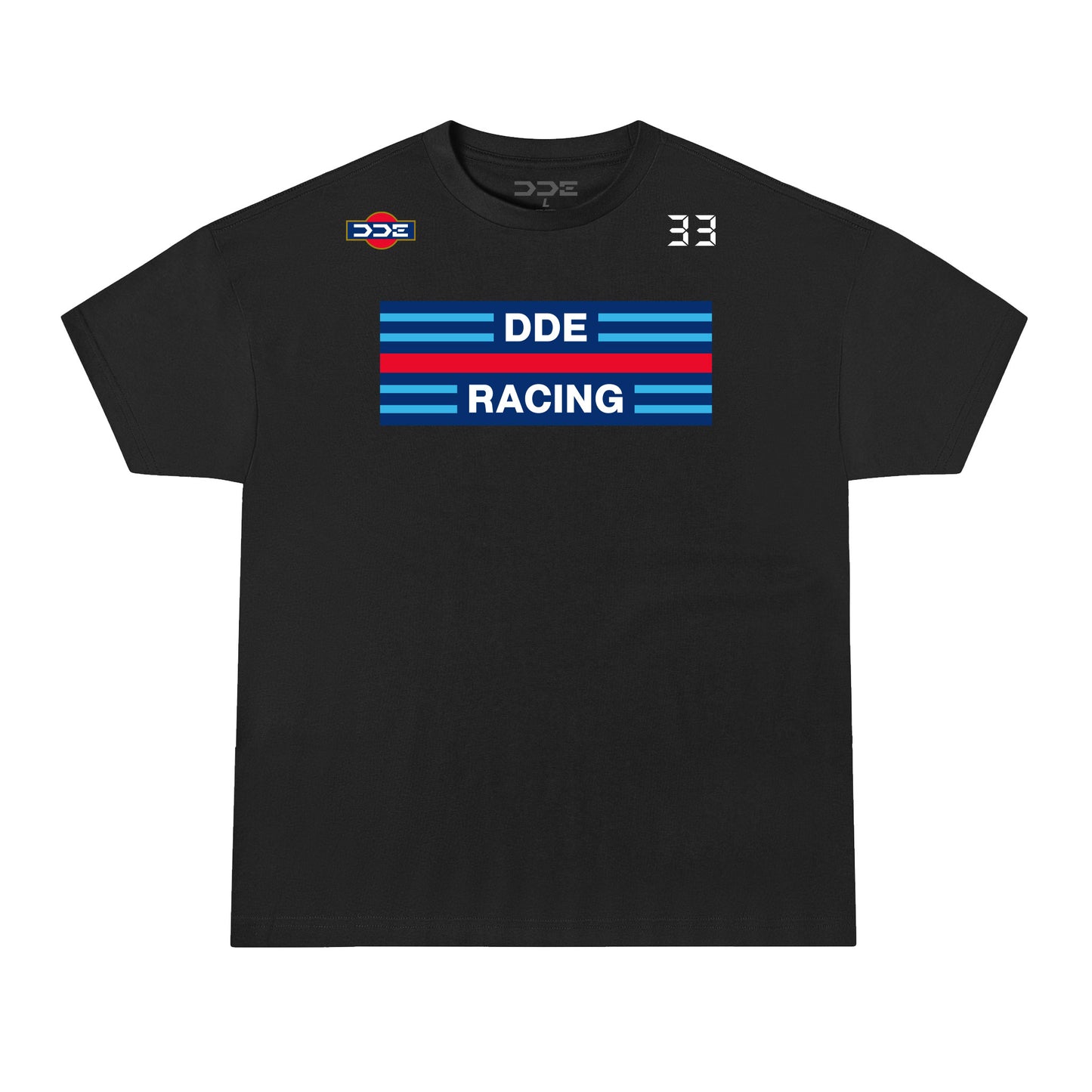 STRIPES AND SPEED BLACK TEE