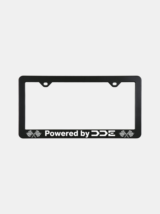 Powered by DDE license plate frame